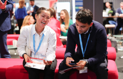 Insurance conference attendees